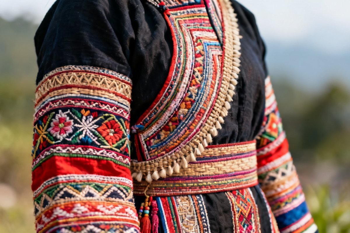 Gaoshan (Taiwanese Indigenous) traditional clothing and textile details