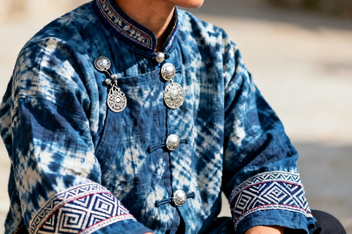 Gelao male traditional clothing and headwear