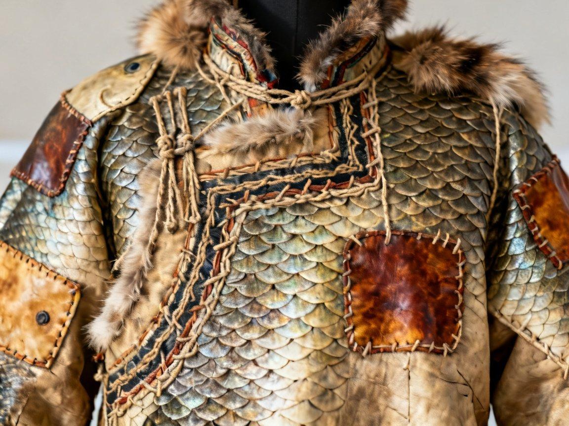 Hezhen (Nanai) traditional clothing and textile details