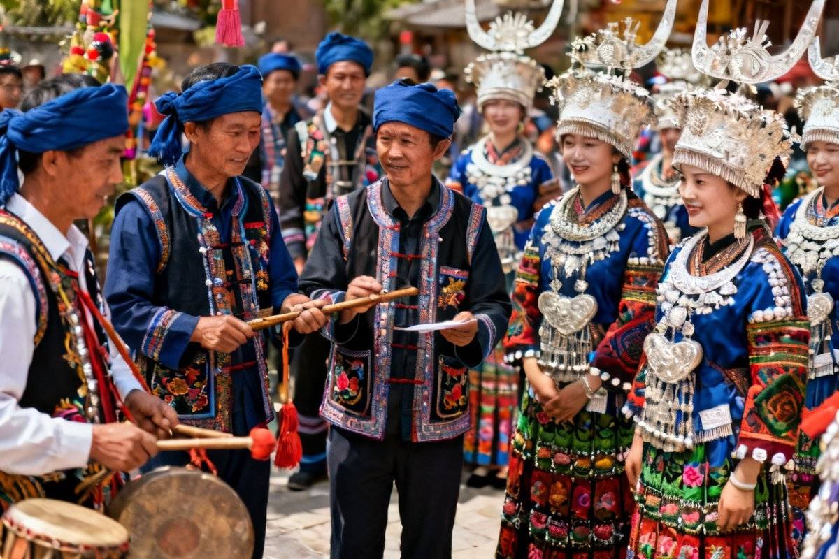 Jingpo festival attire and cultural dress