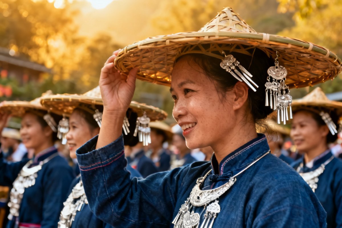 Maonan festival attire and cultural dress