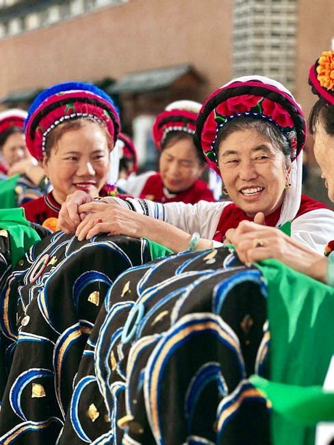 Naxi traditional clothing and textile details