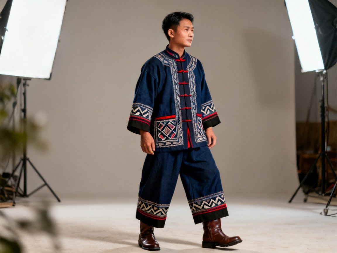 Nu male traditional clothing and headwear