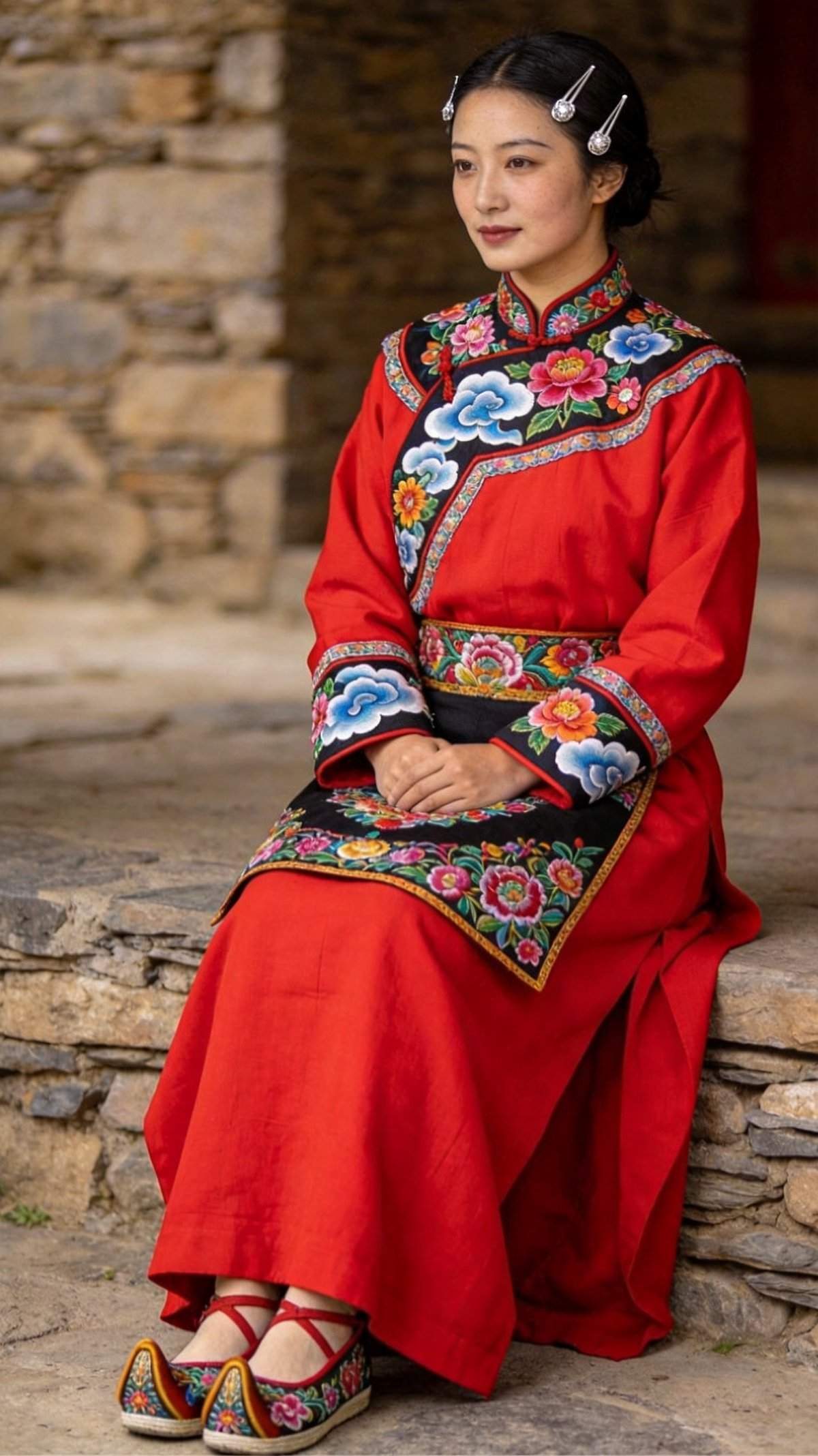 Qiang traditional clothing