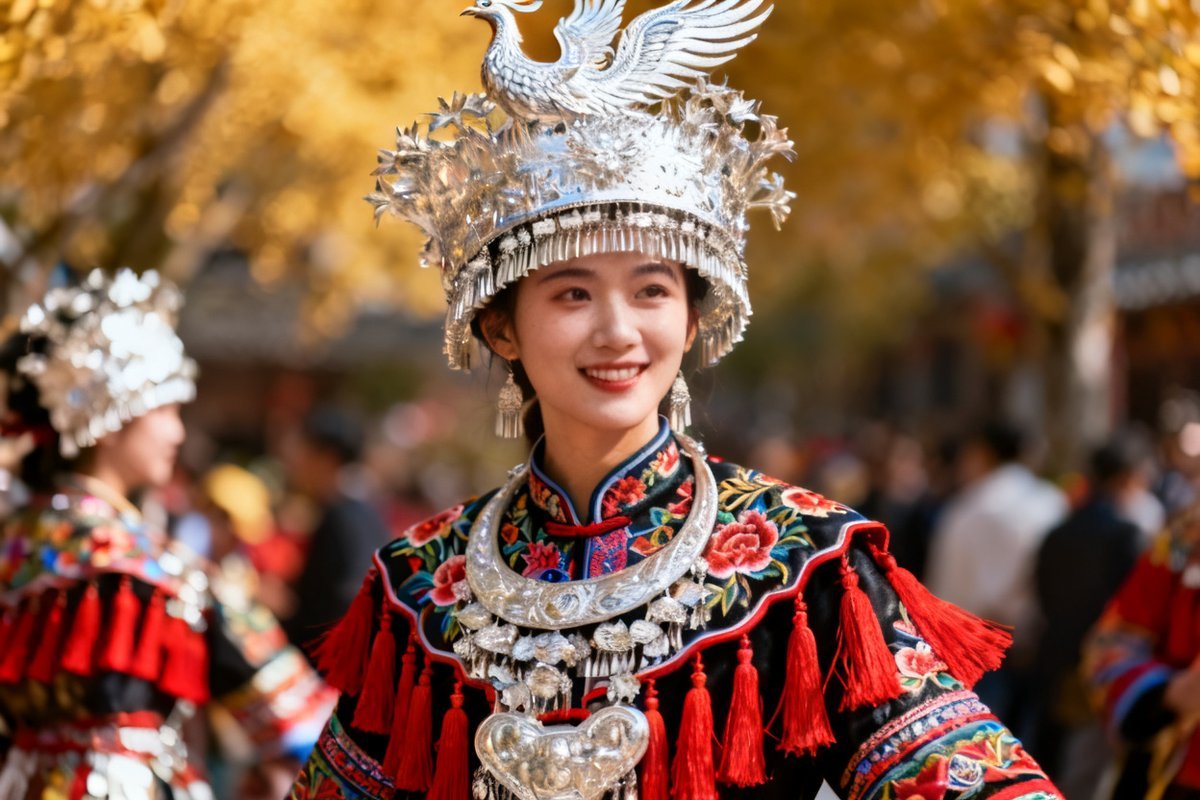 She festival attire and cultural dress