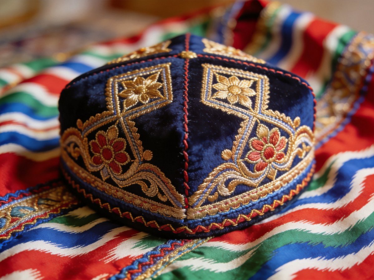 Uyghur traditional clothing and textile details
